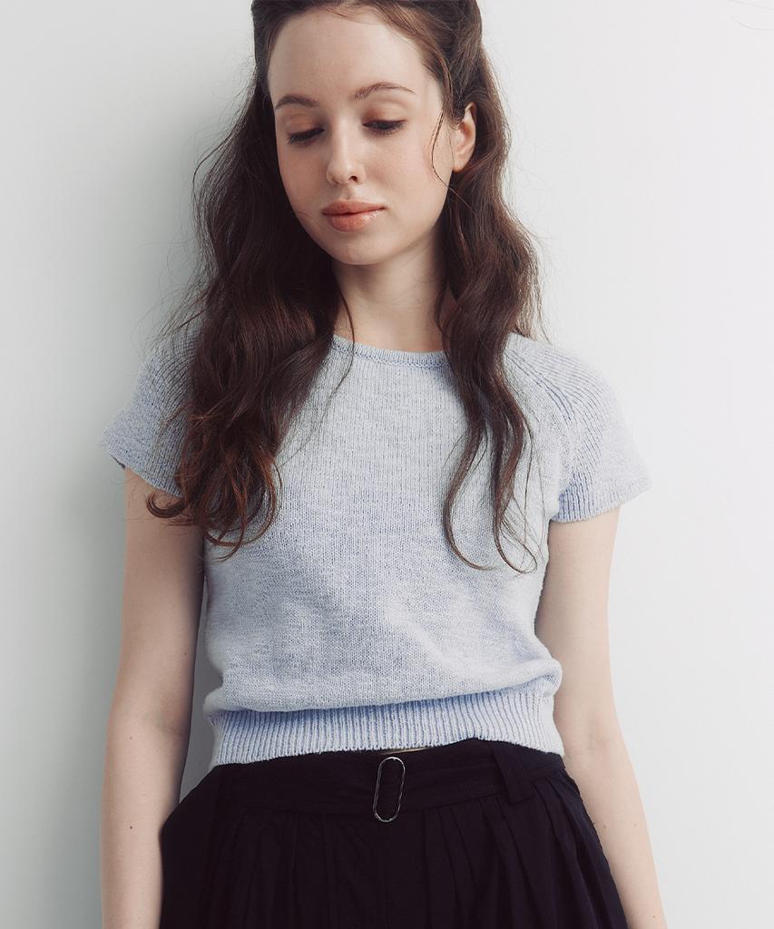 SEPTEMBER TWENTIETH Raglan Half Knit (Sky Blue)