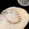 Baroque Natural Freshwater Pearl Beaded Bracelet Women's High-end Sense Light Luxury Niche Design Sense Versatile Jewelry