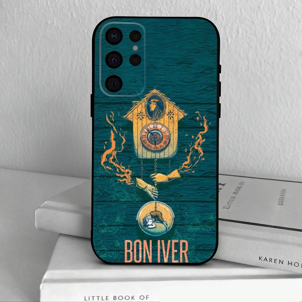 

Atmospheric Band B-Bon I-Iver Phone Case For Samsung S25,S24,S21,S22,S23,S30,Ultra,S20,Plus,Others Soft Black Case Samsung S26