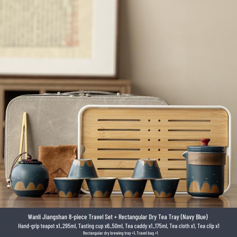 Portable Travel Tea Set - Ten Thousand Li Rivers and Mountains: Business, Festival, and Gift Edition