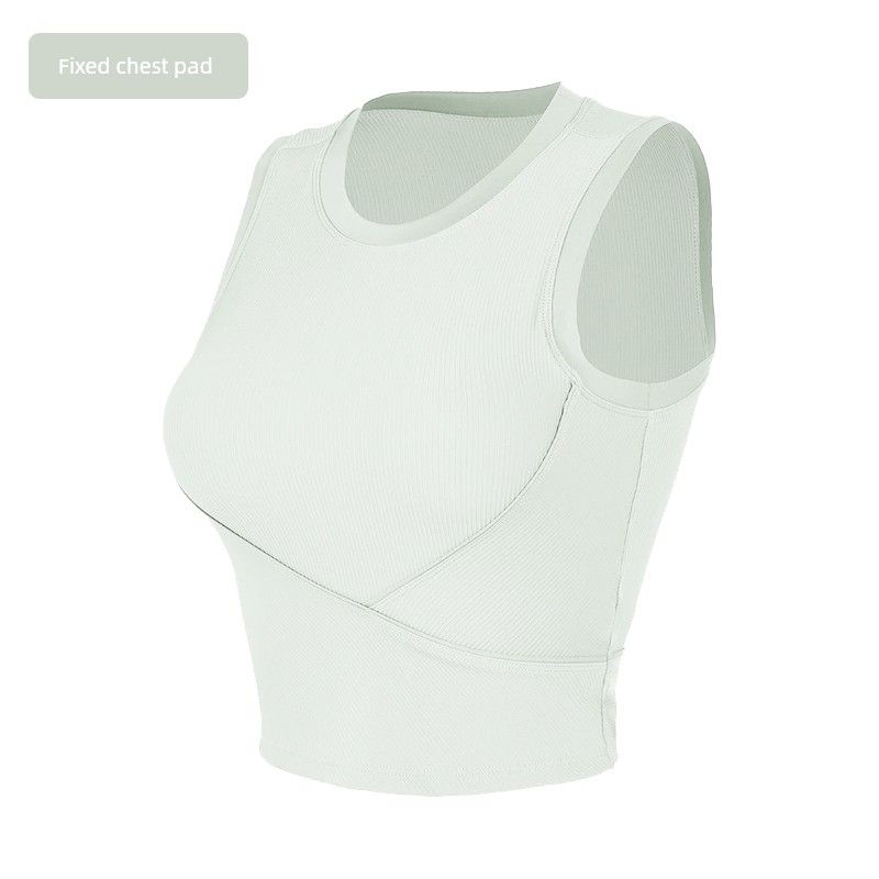 Original Yoga Vest Outer Wear Chest Pad Tight Quick-Drying Yoga Clothes Sleeveless T-shirt Women's Summer Sports Workout Clothes