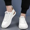 Fashion Spring Autumn Leather Casual Sneakers for Men Designer Soft-soled White Sports Shoes Male Fashion Board Light Shoes Man