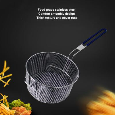 Fry Basket Frying Net Frying Basket Stainless Steel Long Handle Reusable Rust Resistant Fry Net for Fish Chicken Nuggets Fry Net
