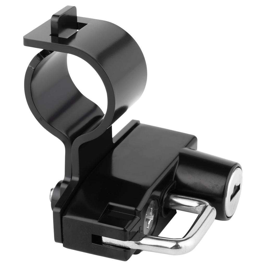 Kijima Motorcycle Parts Helmet Lock Holder, Steel, Anti-Theft, for Bonneville T100 (2016-), Street Twin, and Scrambler (2017-), Black, HTR-05006