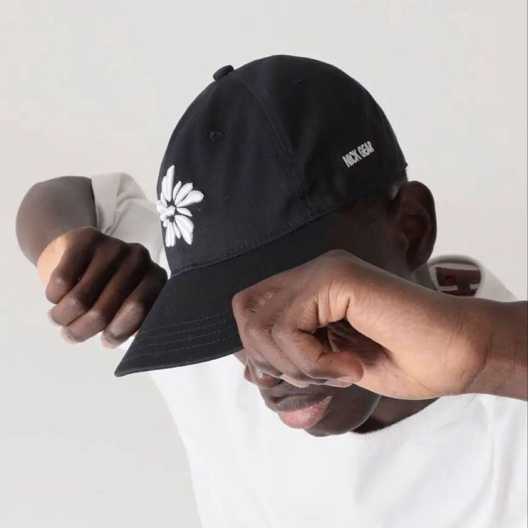 

[USED] NICK GEAR Floral Embroidered Navy Cap