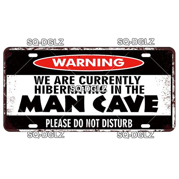 SQ-DGLZ Warning Beware Of License Plate WIFI Tin Sign State Wall Decoration Metal Sign Home Decor Painting Plaques Art Poster