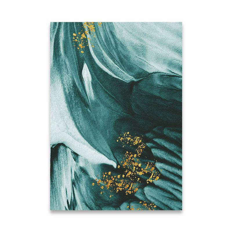 Abstract Gold Foil Oil Painting Printed for Living Room Entrance Dining Room Mural Posters and Prints Wall Art Cuadros Decor