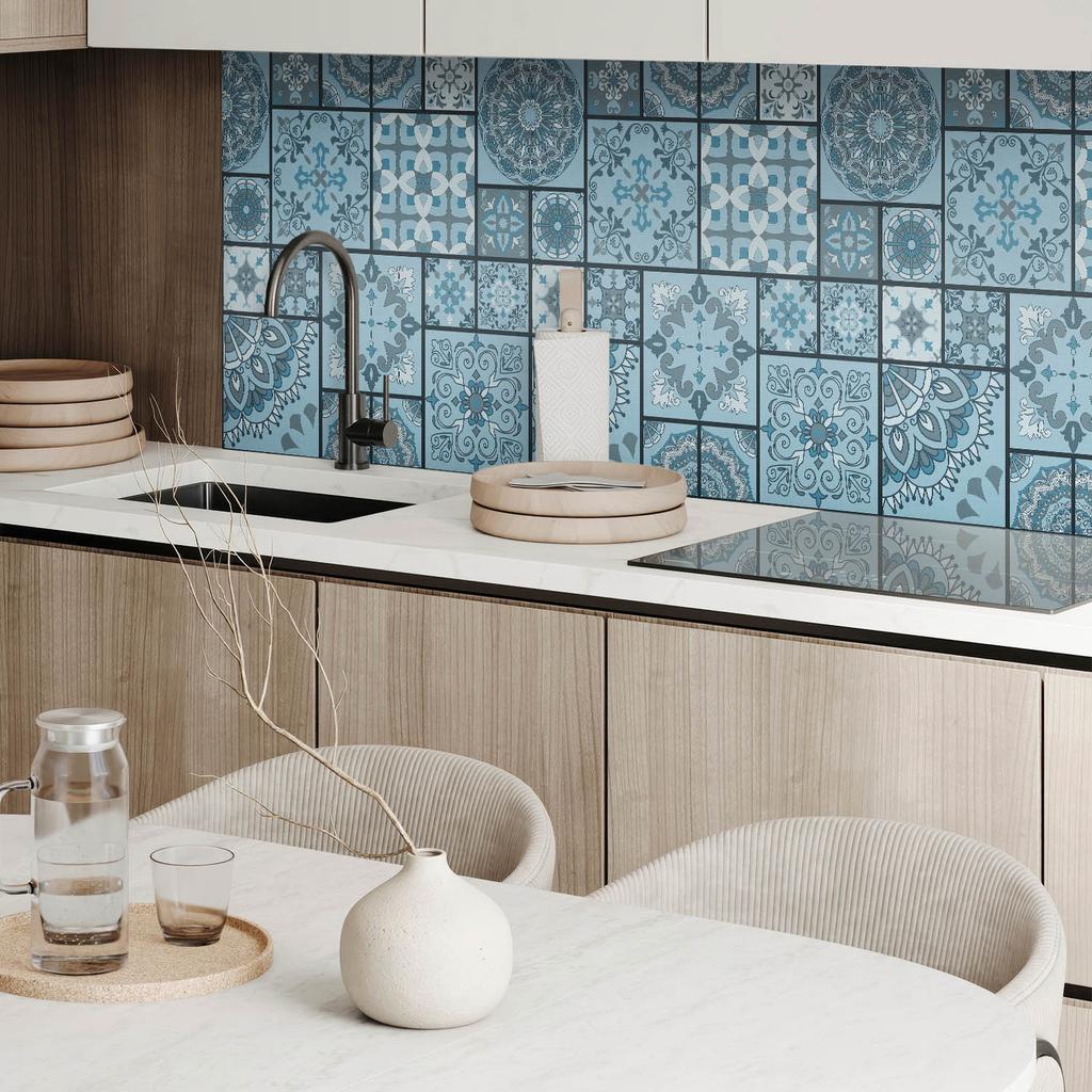 Panel Winylowy Z Dekorem Do Kuchni Lub Łazienki 120X60 Cm Wzory W Mozaice Geometrycznej