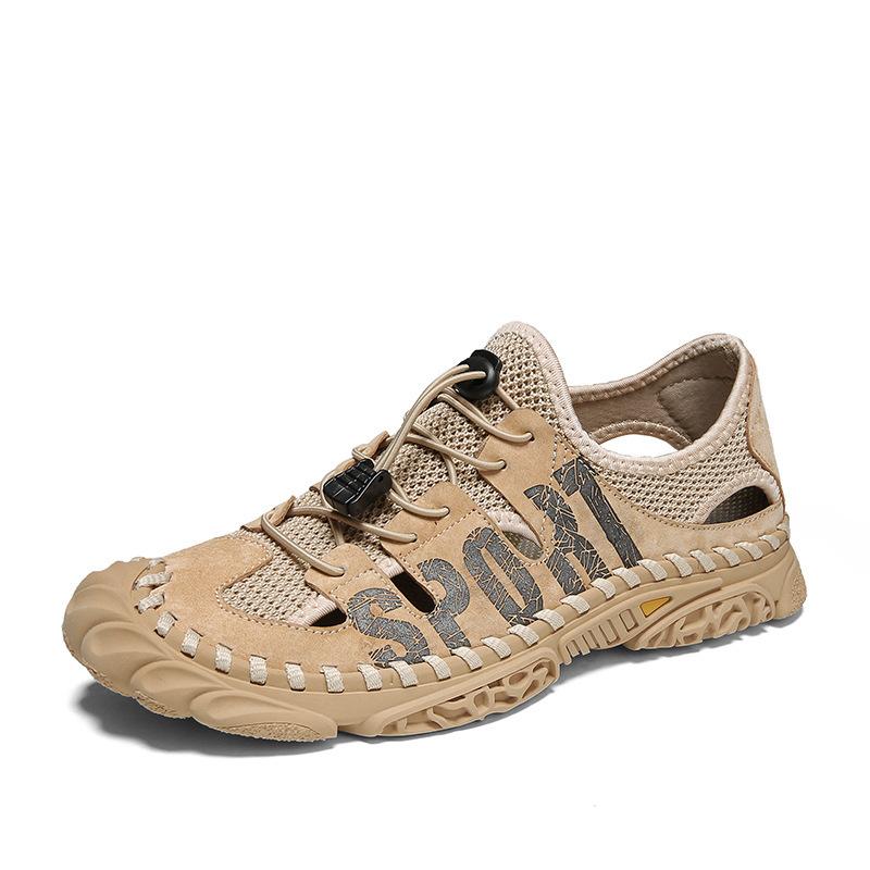 

Spot 2025 summer sports and leisure shoes new men s bag head beach shoes breathable mesh lazy shoes 38