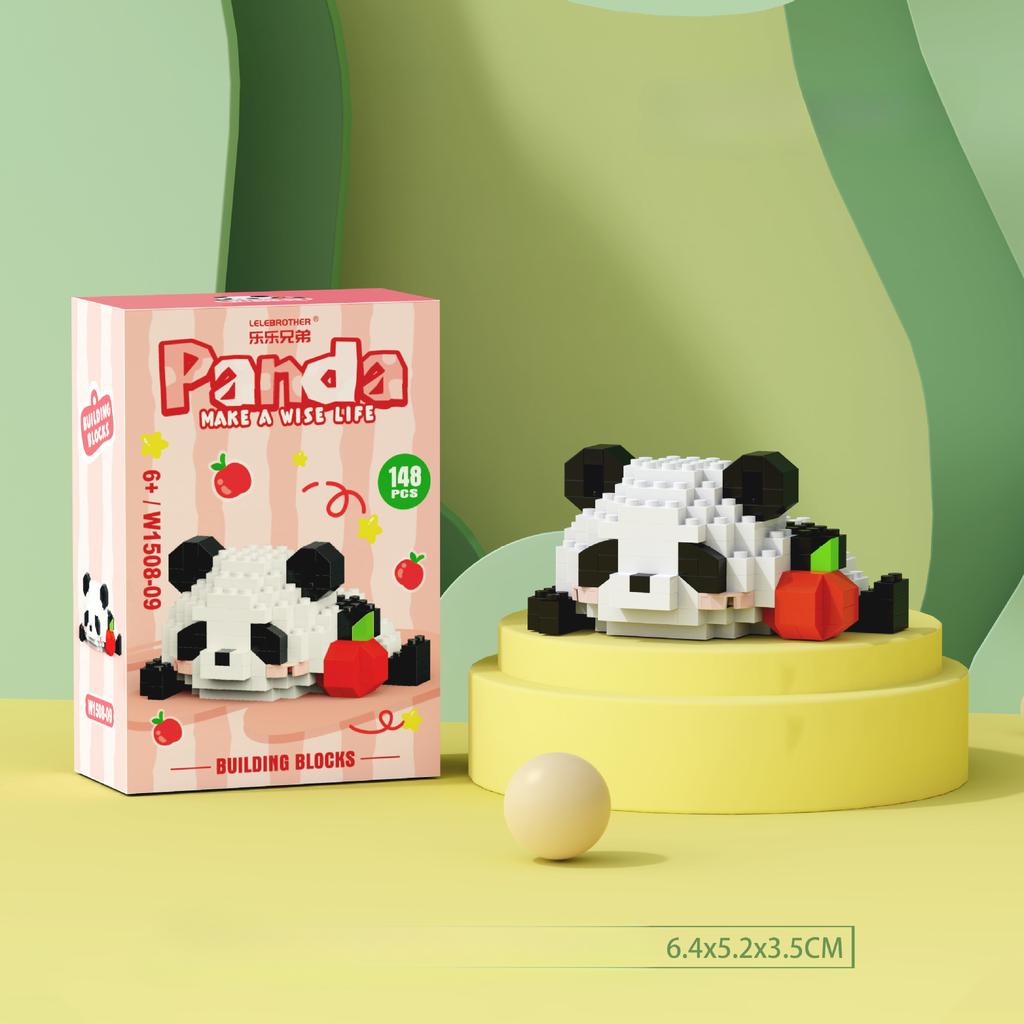 Velká velká panda květina ovoce Lai Menglan panenka Puzzle sestavení stavebnice dárková hračka