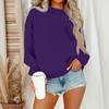 Women's Casual Fashion Round Neck Long Sleeve Sweatshirt With Pockets