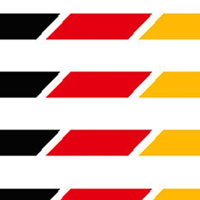 Car Motorcycle Stickers Scratch Concealment Italian French German Flag Pattern Stickers for Curved Surfaces PVC
