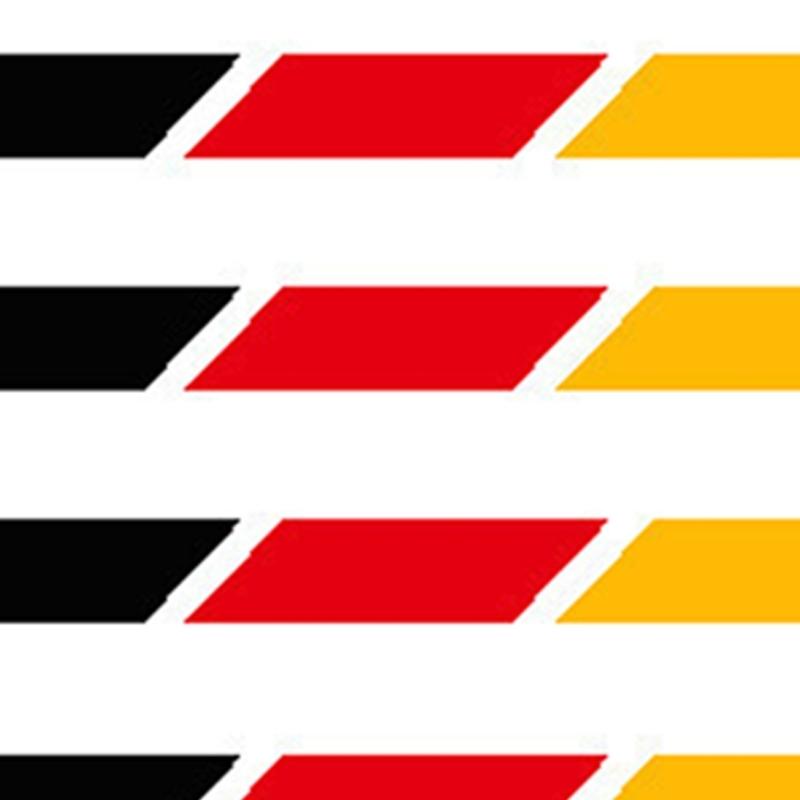 Car Motorcycle Stickers Scratch Concealment Italian French German Flag Pattern Stickers for Curved Surfaces PVC