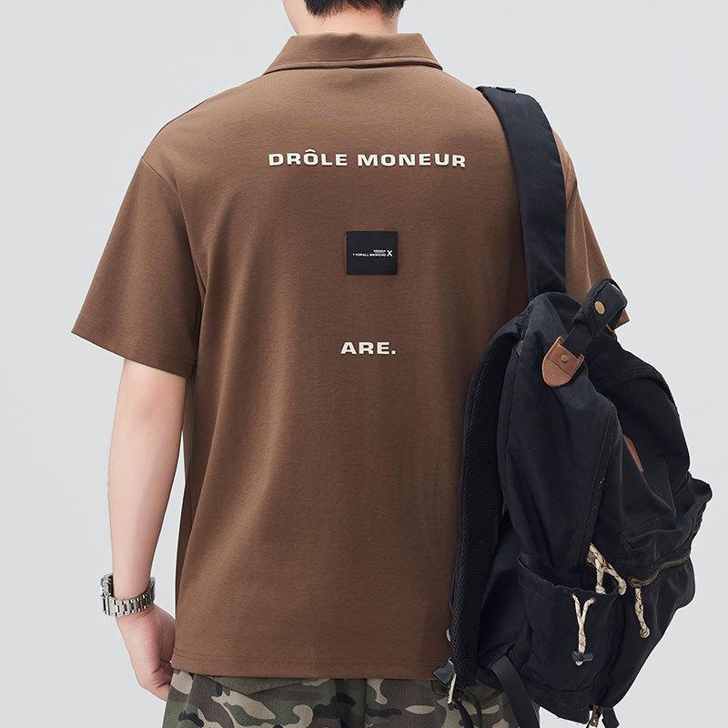 Men's New Summer Loose Short-sleeved POLO Shirt Lapel Thin Short T