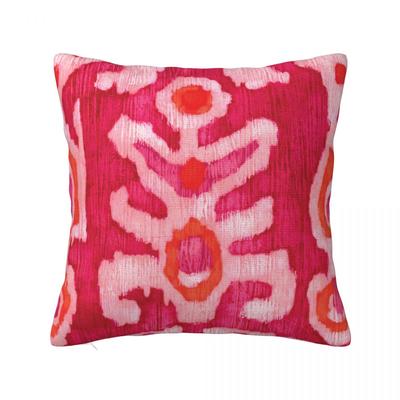 Pink & Orange Tribal Ikat Pillowcase Soft Polyester Cushion Cover Decorations Pillow Case Cover Home Square 45X45cm