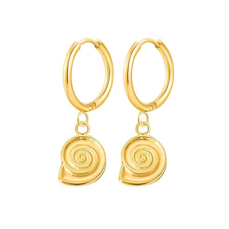 925 Silver Needle Vintage Geometric Pendant Earrings Round/Square/Shell Earrings for Women Fashion Jewelry Pendientes