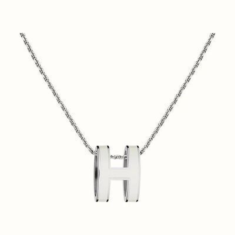 H Home Enamel Letter Necklace 18k Gold Plated Large Pendant Clavicle Chain Men Women