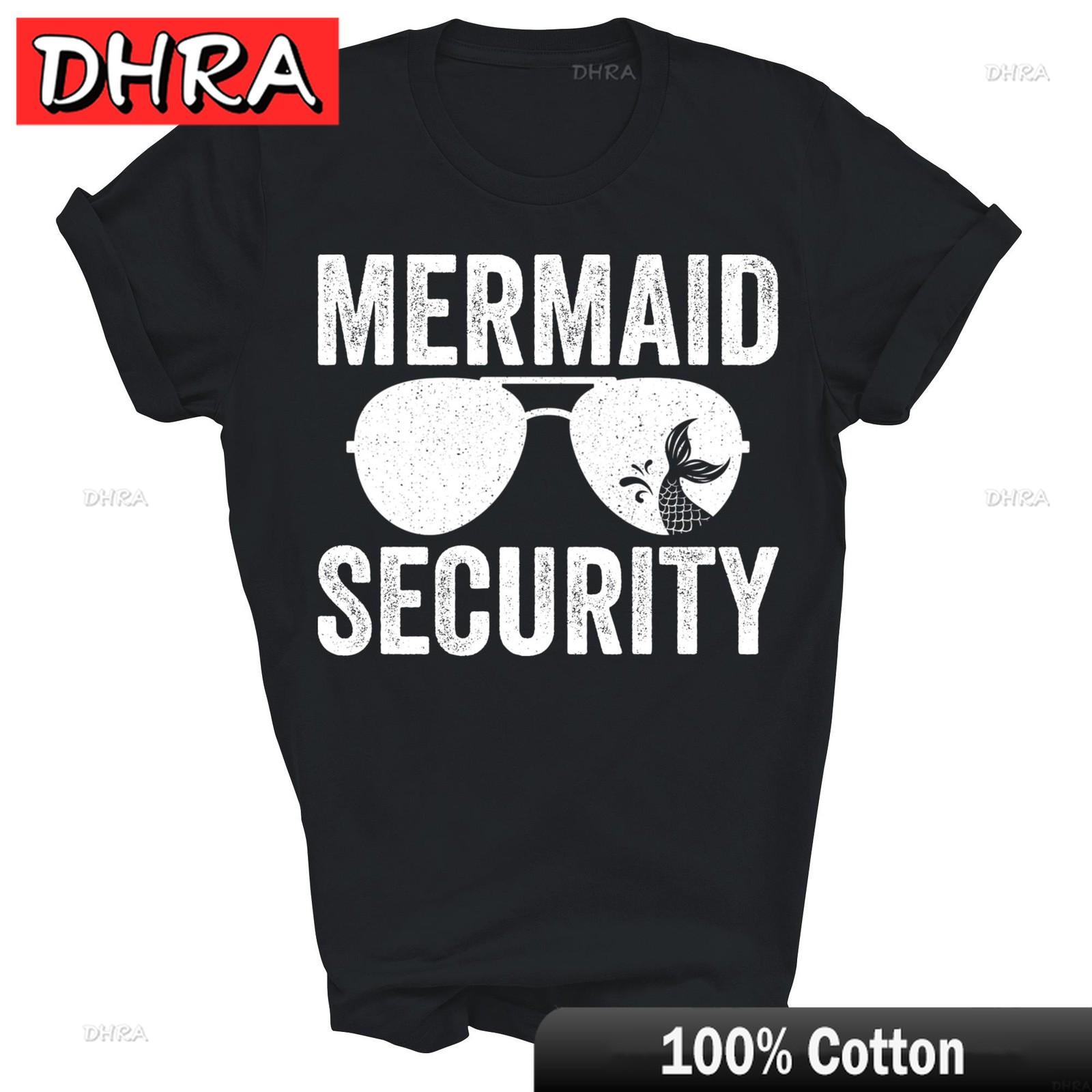 Mermaid Security Halloween Costume Unisex Shirt Cotton Comfort for Male Crew Neck Tee T Shirt Aesthetic Casual Urban Boho S