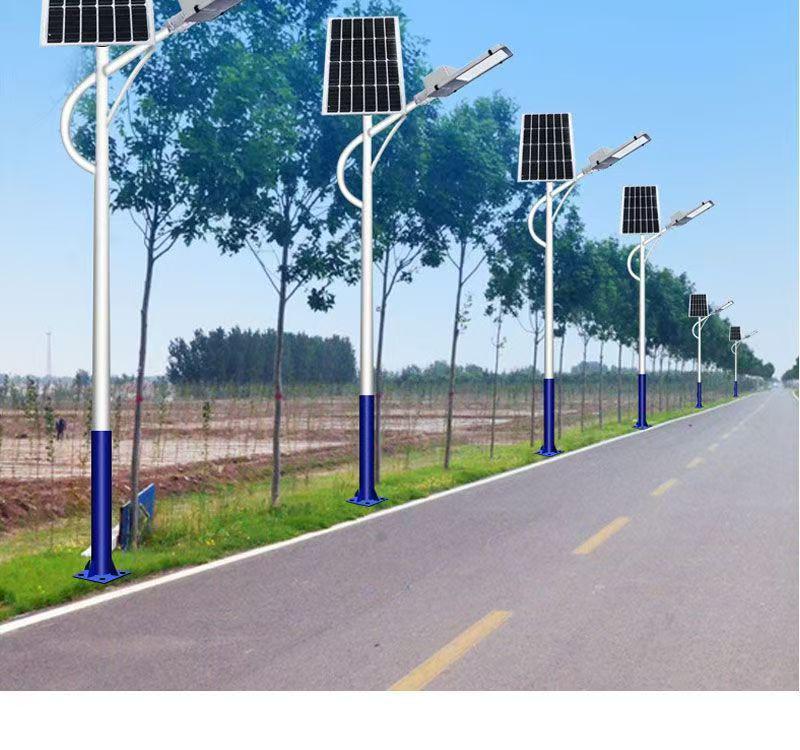 Solar Street Light Set with Pole - LED Outdoor Lighting for Rural Projects
