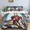 Iron Man Print Cartoon Duvet Cover Bedding Set, Anime-themed Home Decor, Suitable for Children and Adults.