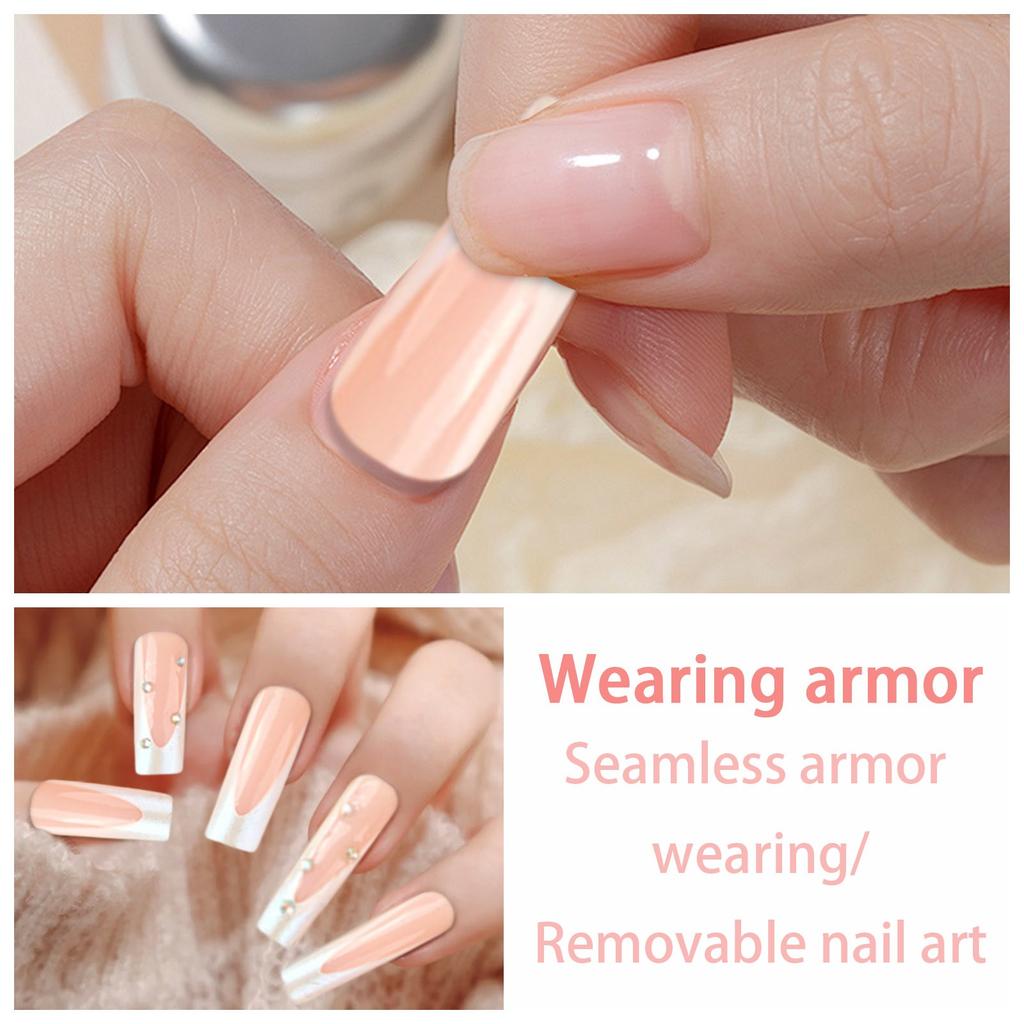 Manicure Wearable Nail French No Tracse Wearable Nail Removable Manicure French Wearable Manicure Fake Nail Stickers
