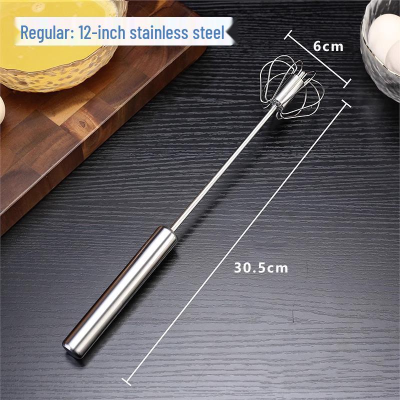 

Stainless Steel Manual Egg Beater – Semi-Automatic, Ideal for Whisking Eggs & Cream