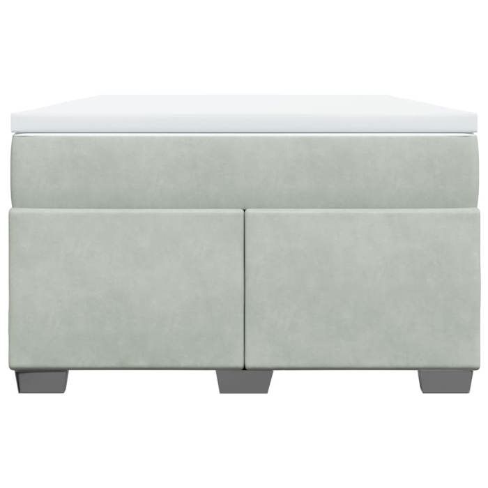 Maison Exclusive - Sommier à lattes de lit et matelas Gris clair 120x200cm Velours