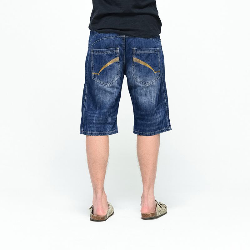 

Скейтбордические штаны мужские свободные укороченные брюки с широкими и свободными джинсами средней длины модные мужские узкие брюки в стиле хип-хоп 46