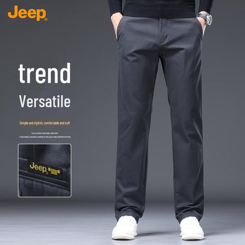 JEEP Men's Spring/Fall Business Casual Straight-Leg Pants