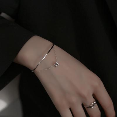 Pure Silver S925 Silver Bracelet, Non-fading Diamond Bracelet, New Double Layer Small Waist Bracelet