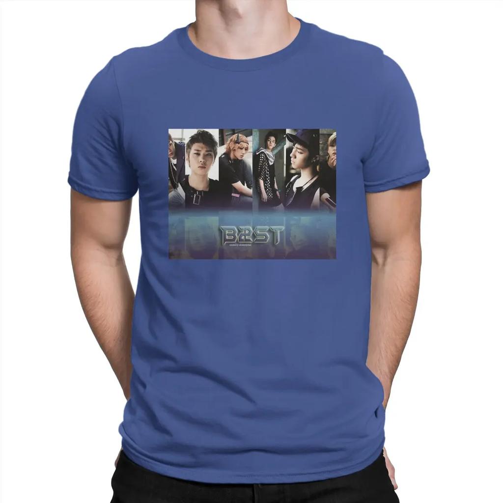 Pop Singing Group Man's TShirt B-Beasts O Neck Tops 100% Cotton T Shirt Funny High Quality Birthday Gifts Unisex