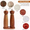 Wood Salt and Pepper Grinder Set with Base Coarseness Adjustable Salt Pepper Mill Grinder Manual Salt and Pepper Shakers with