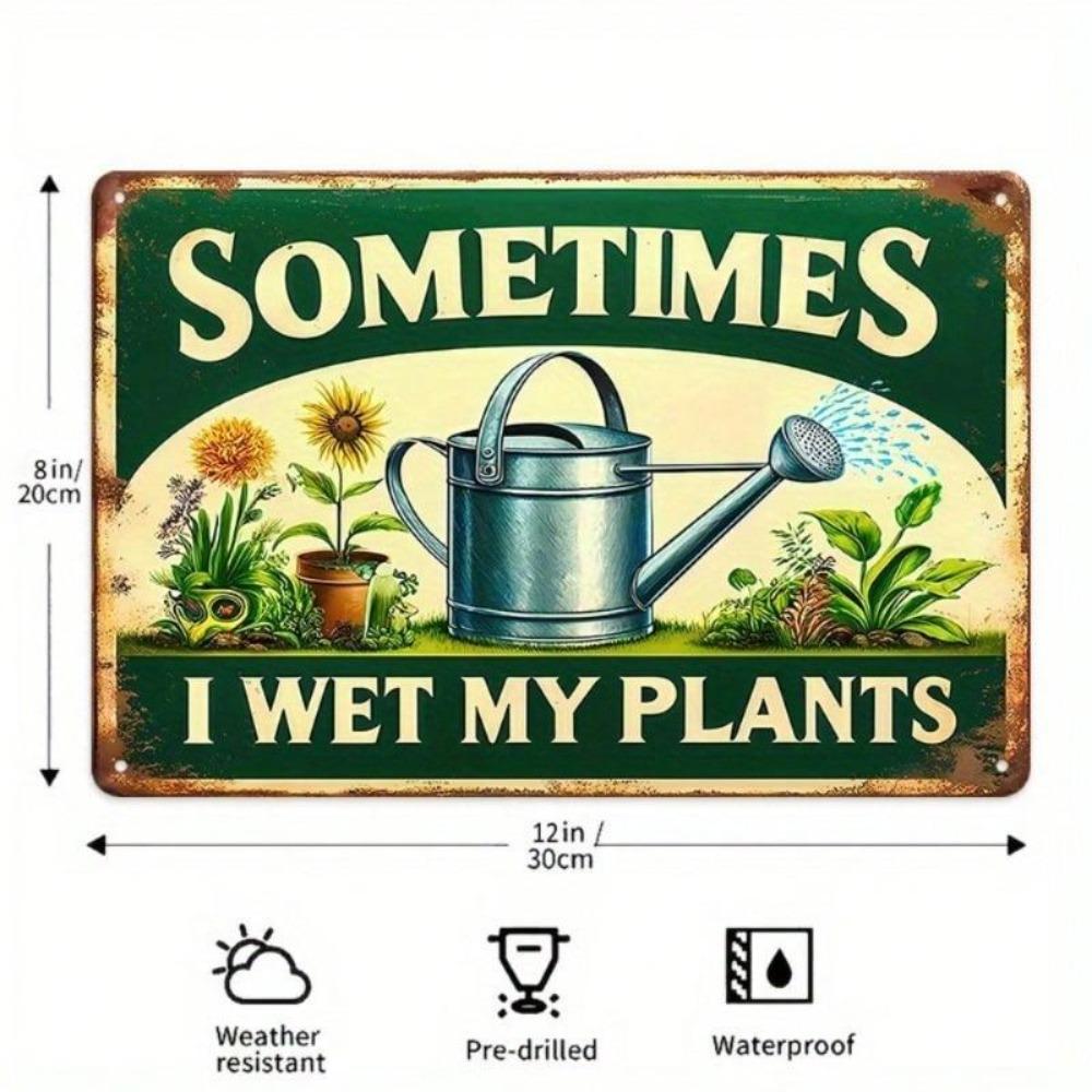 Vintage Metal Sign Garden Wall Decor Weather Resistant Yard Art Home