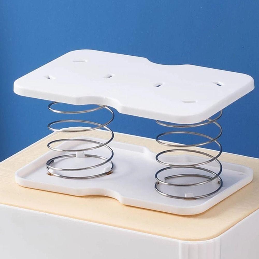 

White Spring Tissue Box Practical Draw the Paper Accessories Creative Paper Towel Spring Pallet