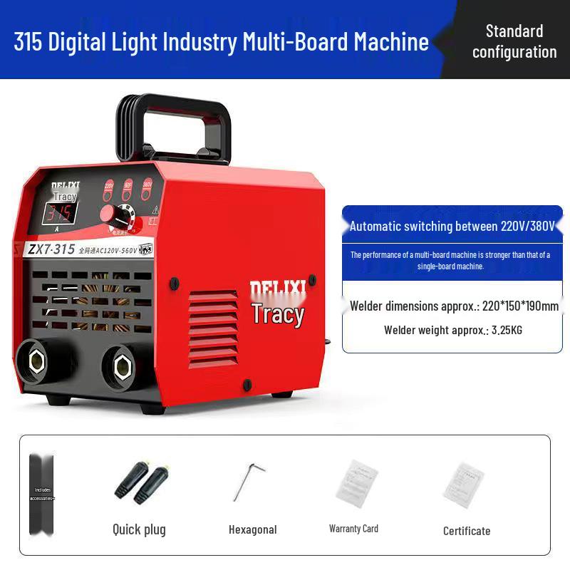 Delixi Dual Voltage Electric Welder 250/315/400A, Industrial Grade, 220V/380V, All-Copper, Automatic.