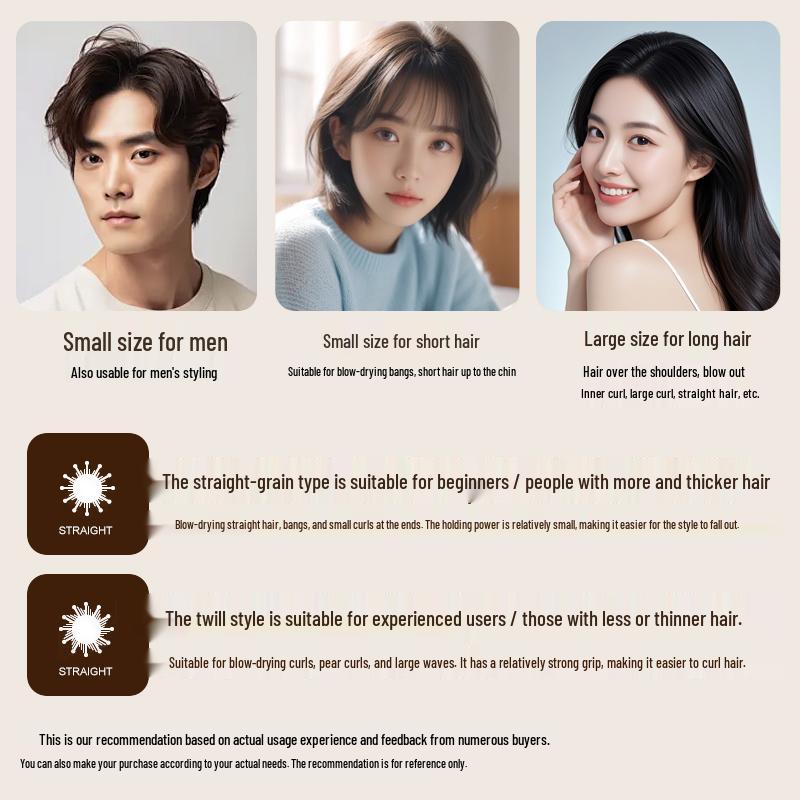 2025 Anti-statische Rundbürste mit Wildschweinborsten aus Holz für langes Damenhaar - Styling-Roller mit rundem Schaft