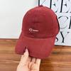 Simple and versatile embroidered letter baseball cap children spring and autumn fashion show face small big head circumference peaked cap men