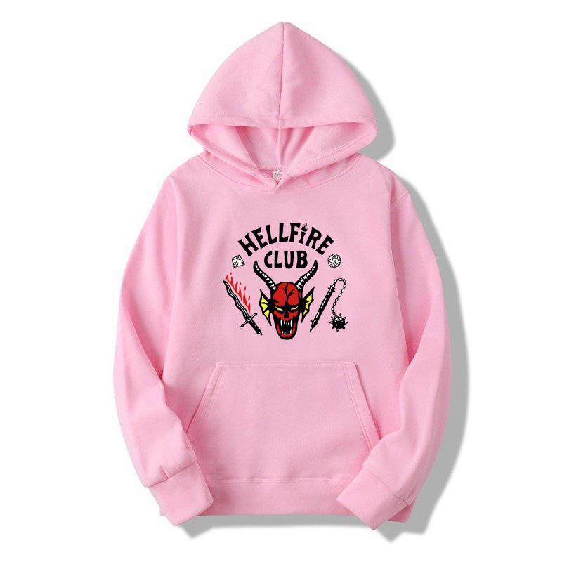 2025 Kids' Stranger Things Hellfire Club Fleece Hoodie for Autumn/Winter