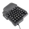 35-Key One-Handed Gaming Keyboard, Waterproof and Anti-Slip Design, Wide Palm Rest, Black One-Handed Keyboard for Computer and Mobile Games – K13