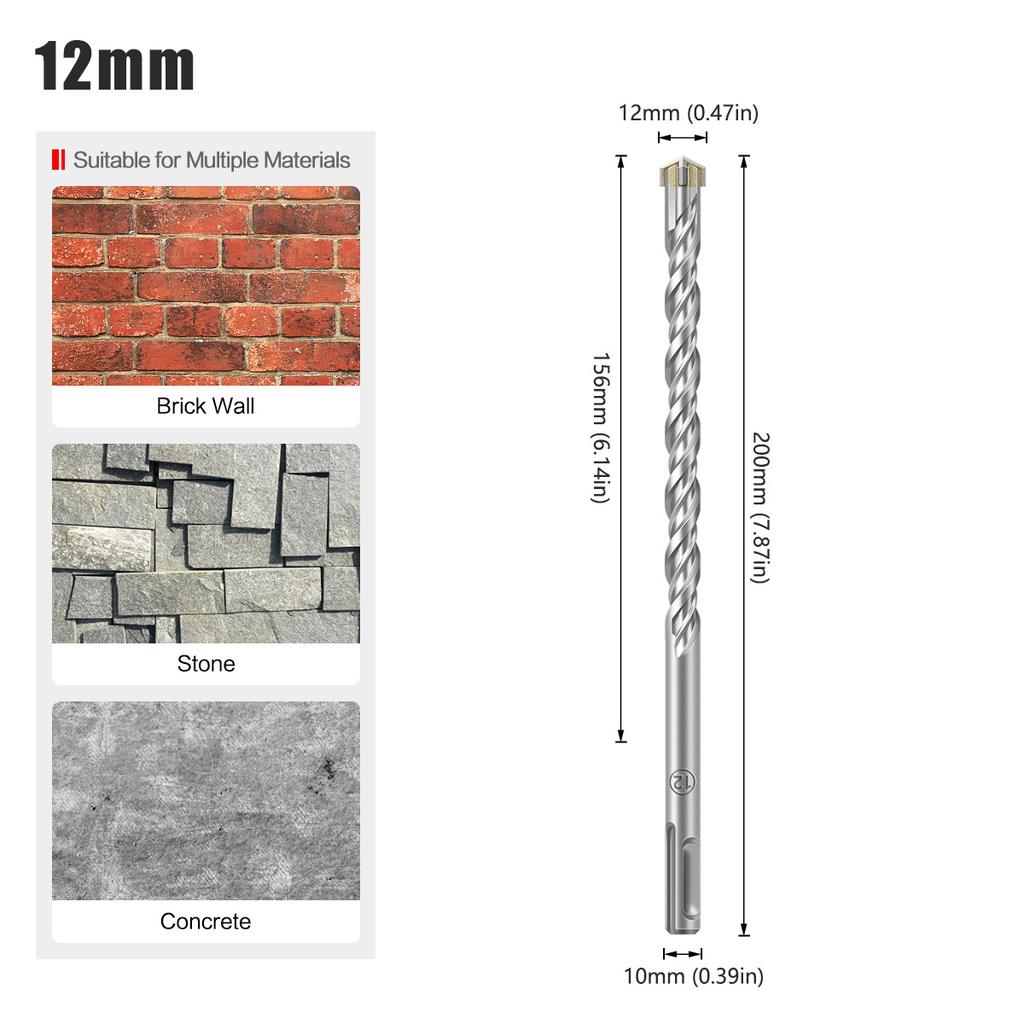 Cross Drill Bit Alloy Electric Hammer Drill Concrete Through Wall Hole Impact Drill Bit, Wall Hole Drill, Electric Hammer Drill Bit