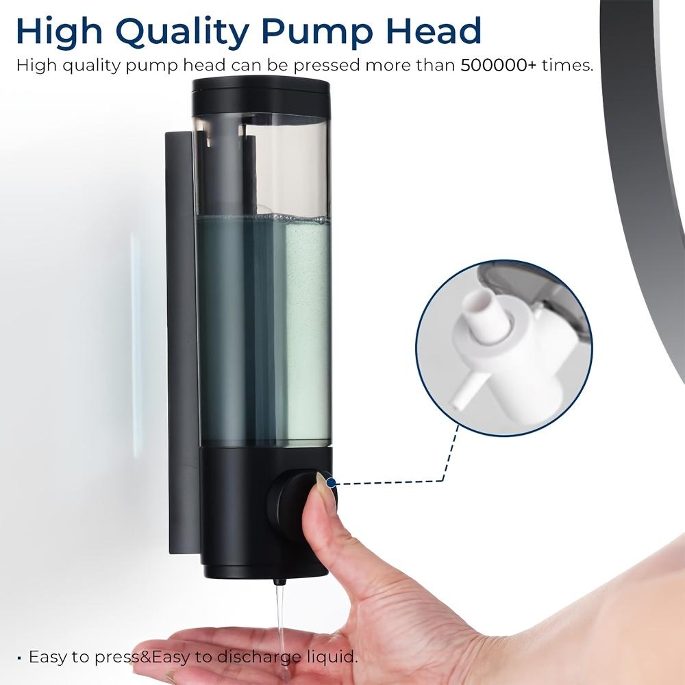 Nástěnný dávkovač mýdla, 300ml design s průhlednou dutinou, ruční stisknutí, vhodný pro sprchu a koupelnu - koupelnový dávkovač mýdla.