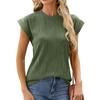 DX~~ New Round Neck Ladies Solid Color Short Sleeve Loose Casual T-shirt