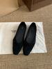 Flat Bottom Retro Suede Square Head Single Shoes Women's Shoes 2025 New Summer French Soft Sole Versatile Black Commuter Shoes