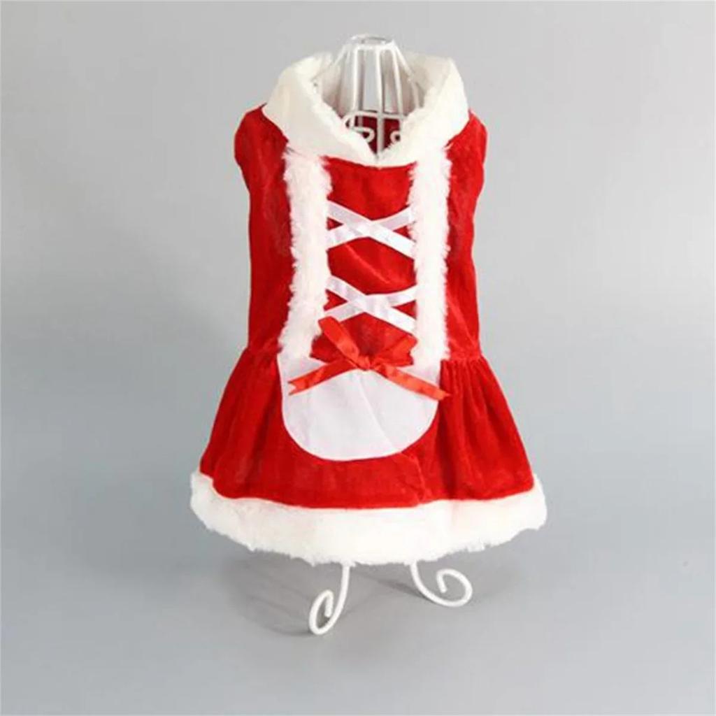 Haustier Hund Weihnachts Kleidung Weihnachtsmann Hundekostüm Winter Welpe Haustier Katze Mantel Jacke Hundeanzug mit Mütze Warme Kleidung für Hunde Katzen