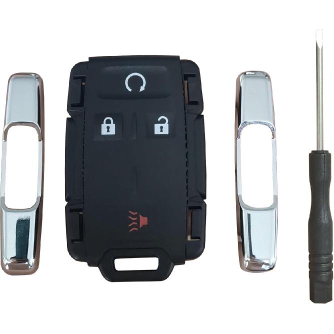 Key Fob Shell Replacement Fit for GMC Sierra Chevrolet Silverado 1500 2500 3500 2014 2015 2016 2017 2018   GMC Canyon Chevy Colorado 2015-