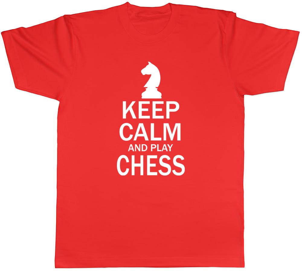 Keep Calm and Play Chess Unisexs Unisexs Ladies TShirt S