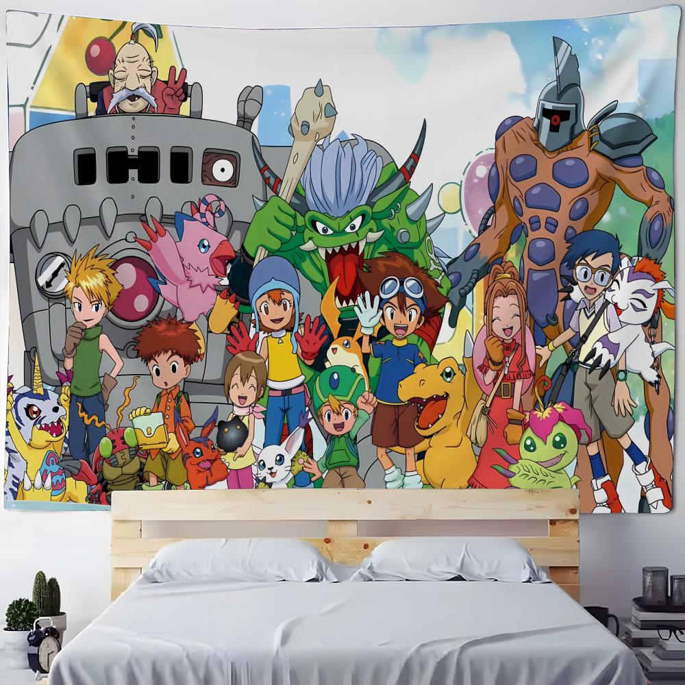 Tapestry Anime Tapestry Wall Hanging Bohemian Wall Tapestries Mandala Home Decor Accessories D-Digimon