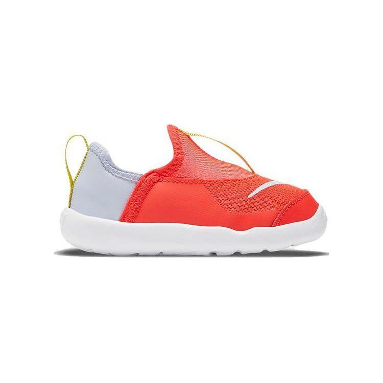 Nike Lil Swoosh Bright Crimson Low-Top Sports Casual Shoes Baby Sneakers Orange Gray AQ3113-606