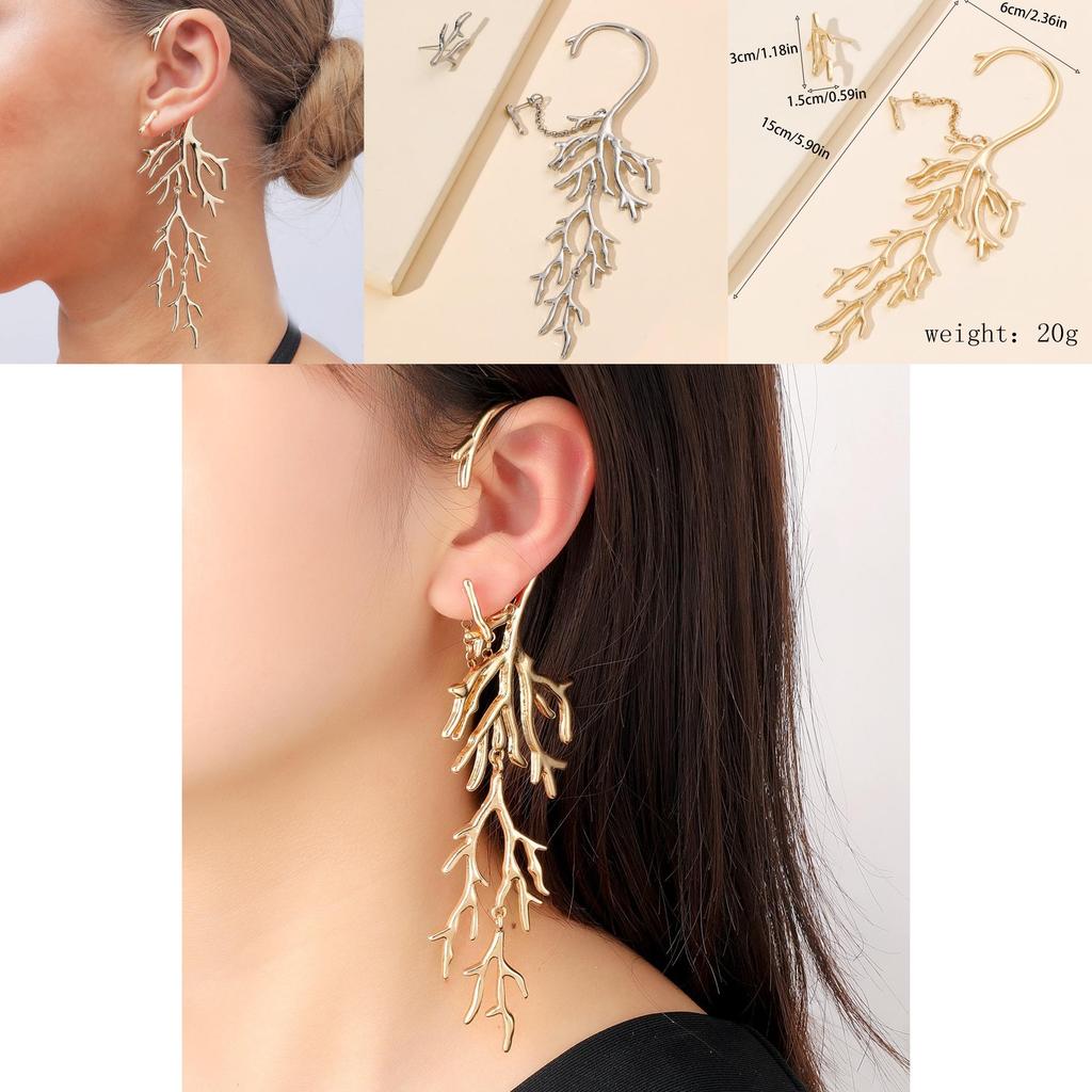 Coral Animal Design Alloy Earrings For Women Trendy Spring 2025