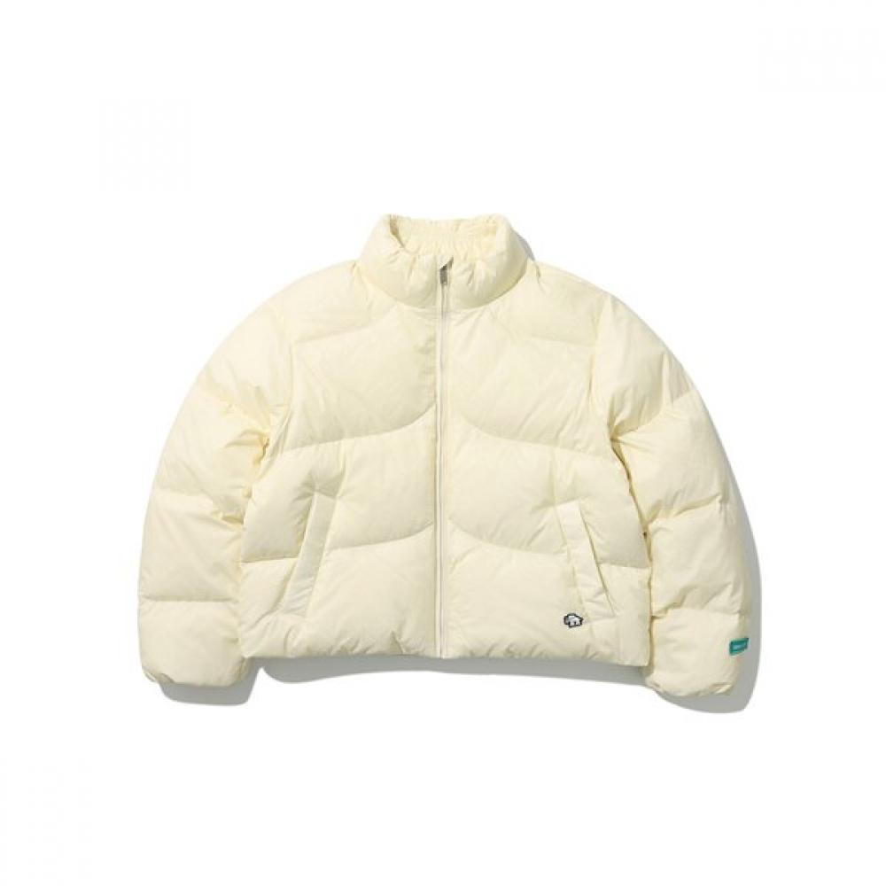 Bbc Earth Curve Quilting Puffer Down Jacket Ivory/105